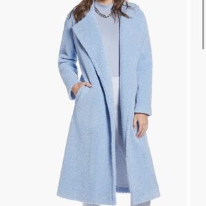 Like new something navy Women's Teddy Long Coat size xl